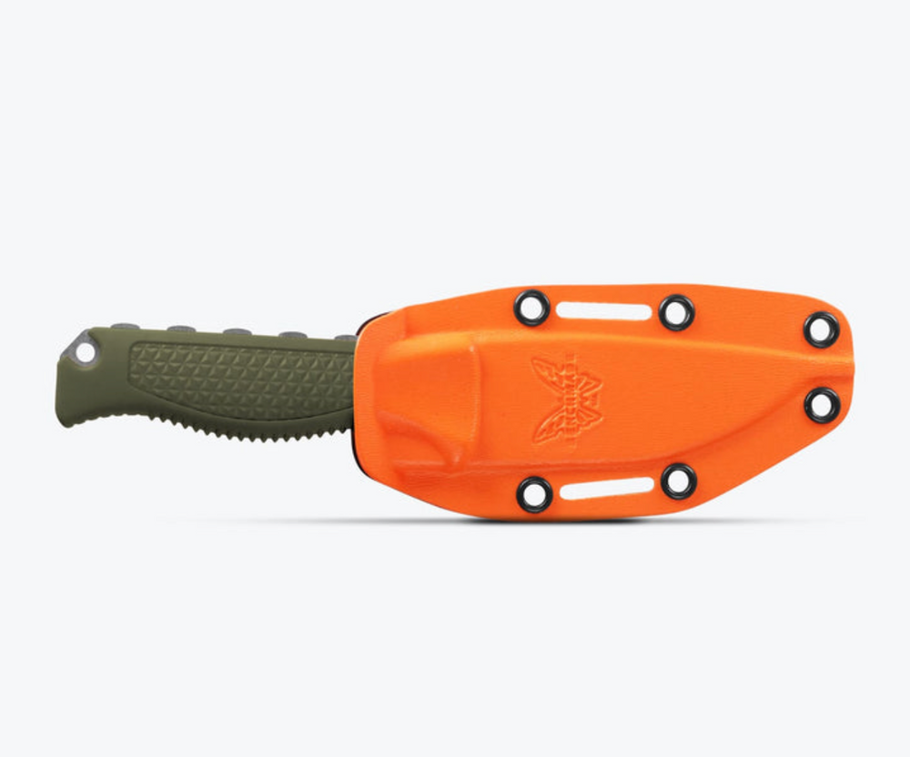 Benchmade Steep Country Dark Olive Santoprene Drop-Point Knife