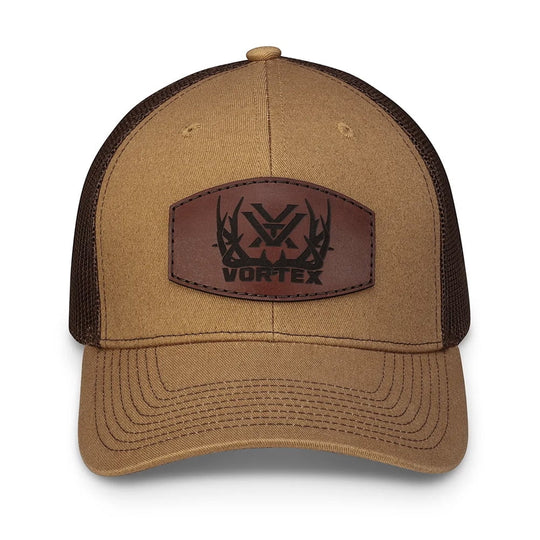 Vortex Logo Hat (Brown with Leather Patch)