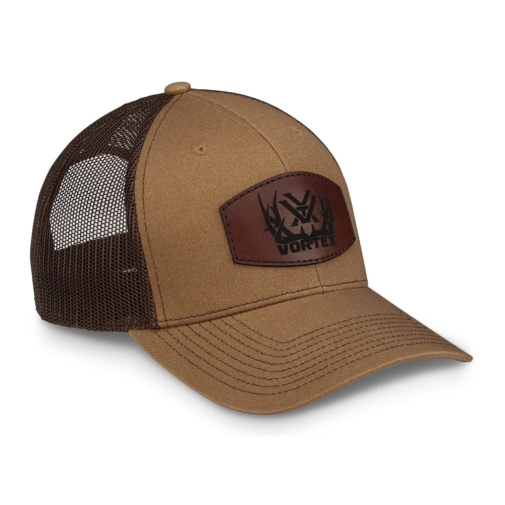 Vortex Logo Hat (Brown with Leather Patch)