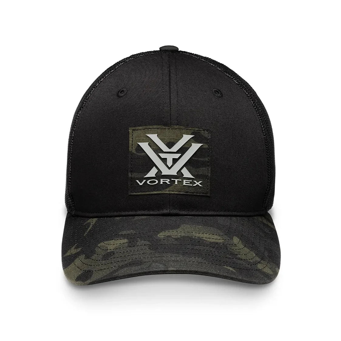 Vortex Logo Hat BLK/CAMO – HuntVault
